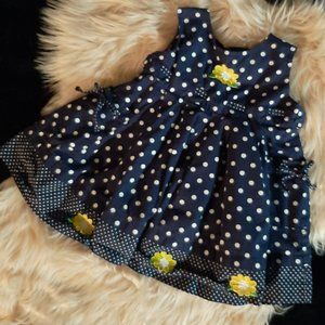 Navy polka dot dress - 🛒3/$12